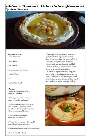 Intro Recipes: Aden’s Famous Palestinian Hummus