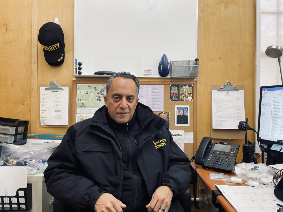 Mr. Victor Seguinot in his office. He says that you will rarely find him here because he is always walking around or doing something on campus.