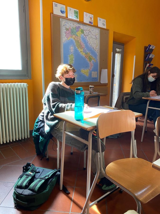 Tara Phillips argues that Masters students experience abroad is not being acknowledged or appreciated by administration. Phillips studied abroad in Italy her junior year. Photographed above is formed Masters student Mac Alexander, in a classroom at School Year Abroad (SYA) in Viterbo, Italy