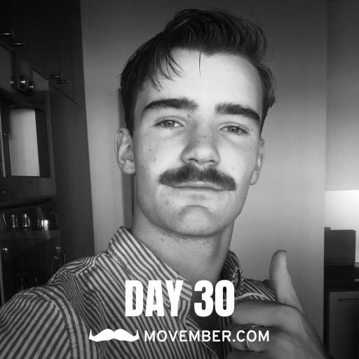 Junior Austen Smith has raised nearly $5,000 this month in support of the Movember Foundation. 