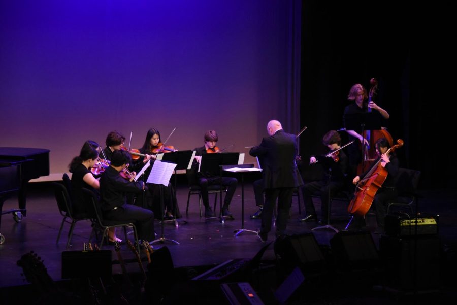 Orchestra+performs+at+the+Winterlight+Concert+on+Dec.+11.+