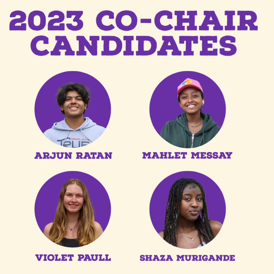 Arjun Ratan, Mahlet Messay, Violet Paull, and Shaza Murigande were the four winning candidates in the co-chair primary. Camilo Bitar-Racedo, Lydia Ettinger, and Elijah Savage did not advance.