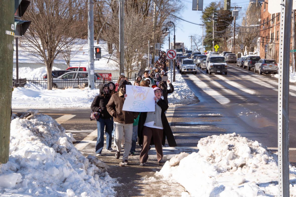 On Jan. 30, students walked from the Masters campus to Dobbs Ferry High School carrying posters protesting ICE encroachment and chanting "No ICE, no KKK, no fascist USA." Cars driving past the protest honked or shouted in support. The walkout was started as part of the National Shut Down Day, a day in which people refrain from purchasing goods and attending work or school to protest ICE. 