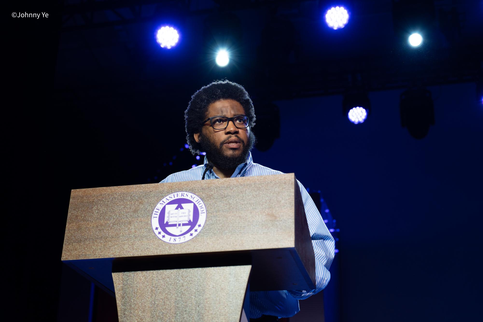 Selas Douglas, the associate head of school for inclusive excellence, was key to the planning and execution of the celebration. He gave opening and closing remarks, helped to organize the day's curriculum and guided student diversity ambassadors. 