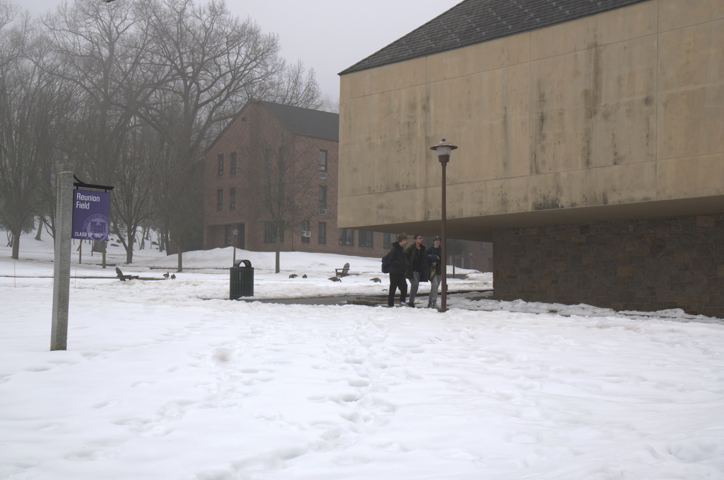 Students walk safely along a cleared pathway after maintenance staff spent hours shoveling during the Hudson Valley’s heaviest winter storm in years. Working late hours through over a foot of snow, staff ensured that campus remained accessible.
