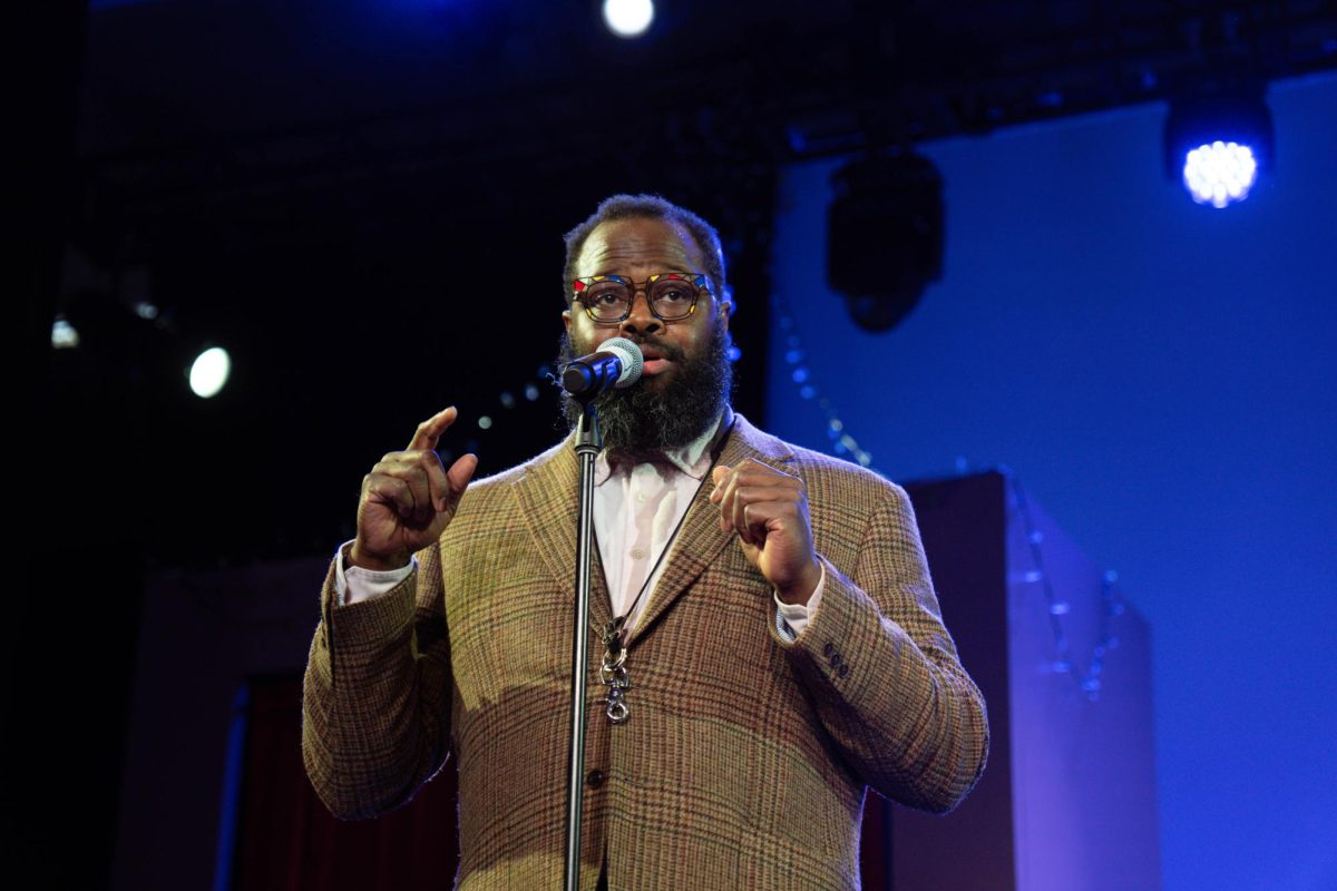 After his lively performance, Jason Marshall held a spirited Q + A with the audience. Marshall spoke about King's history and the context the Civil Rights leader was born into, as well as modern activism and how students could get involved in the present day. 