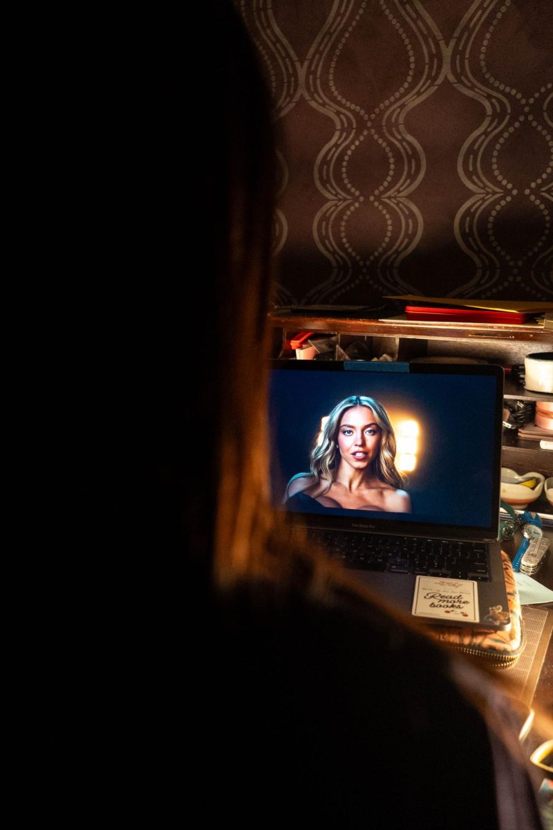 Female athletes watch Sweeney's new ad for Novig. Many found this ad upsetting and took to social media or other platforms to speak out on the sexualized implications of her message. Sweeney lost roughly 200,000 Instagram followers within a week of the ad's release.